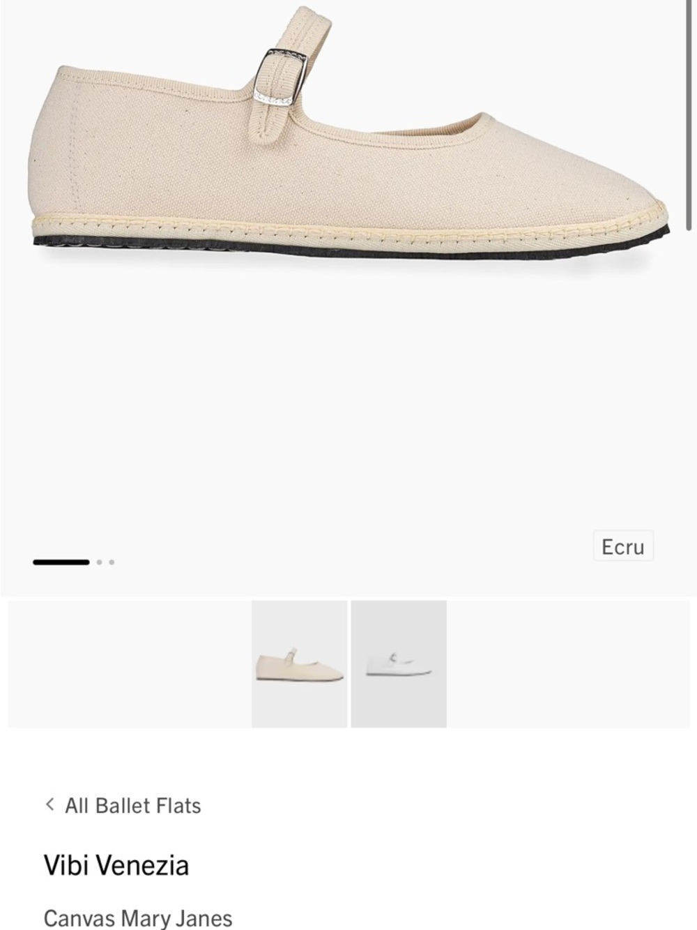 ViBiVenezia Cream Canvas Mary Jane with Red Label SZ 10 Sold at Anthropologie